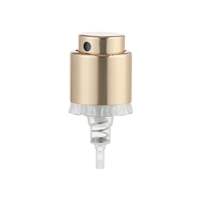 Bomba pulverizadora de perfume de crimpado simple a presión de plástico de 15 mm, dosis de 0,1 cc